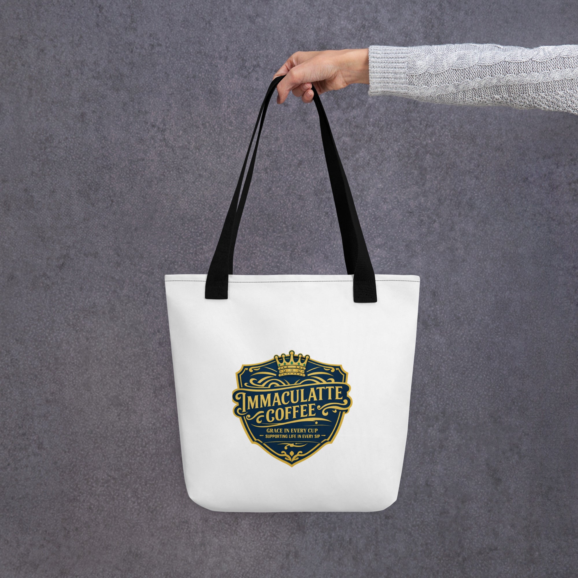 Immaculatte Coffee Tote Bag Supporting Life Inspirational Bag