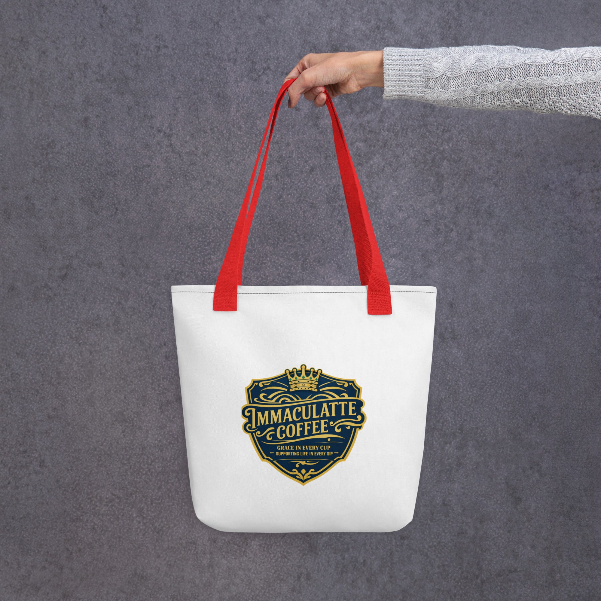 Immaculatte Coffee Tote Bag Supporting Life Inspirational Bag