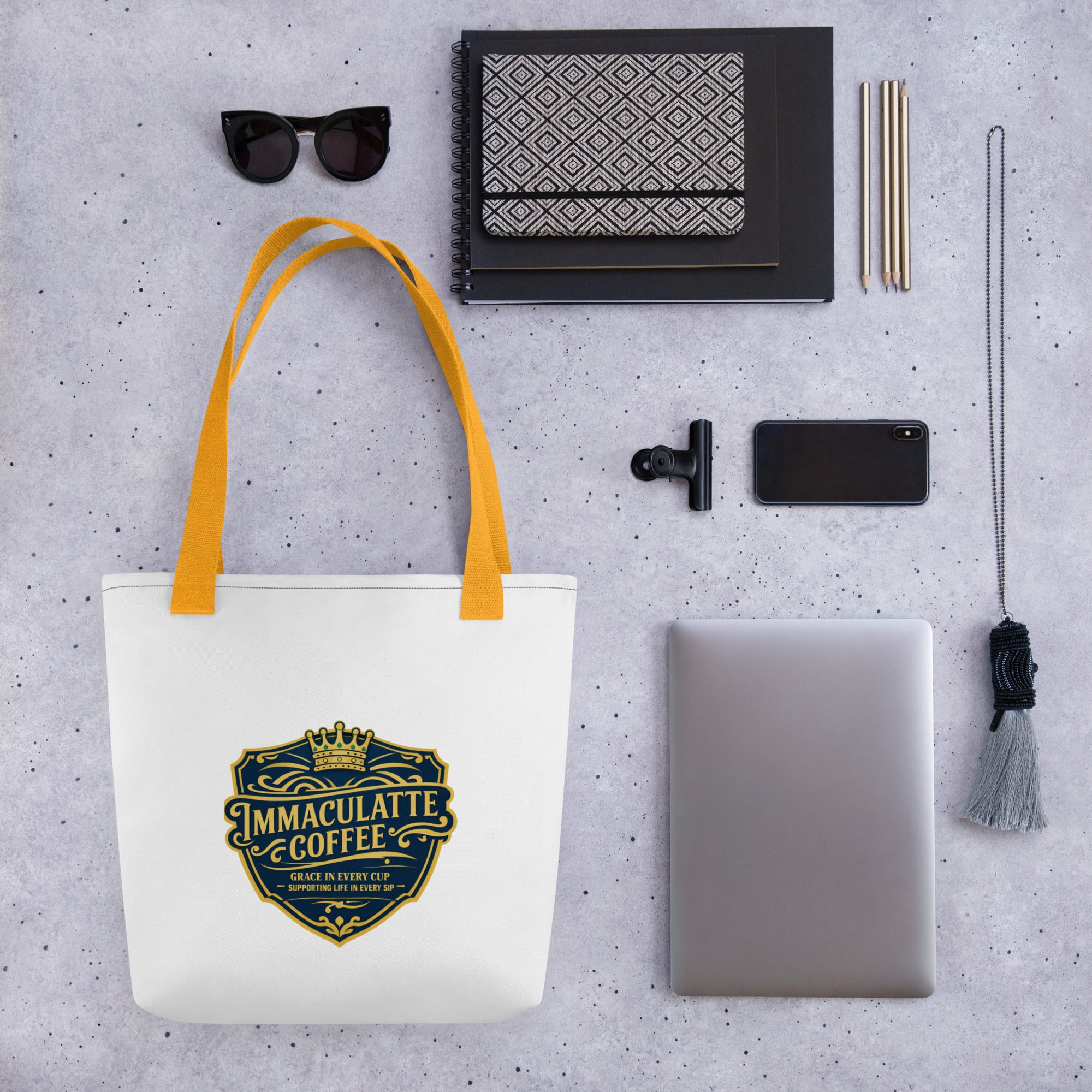 Immaculatte Coffee Tote Bag Supporting Life Inspirational Bag