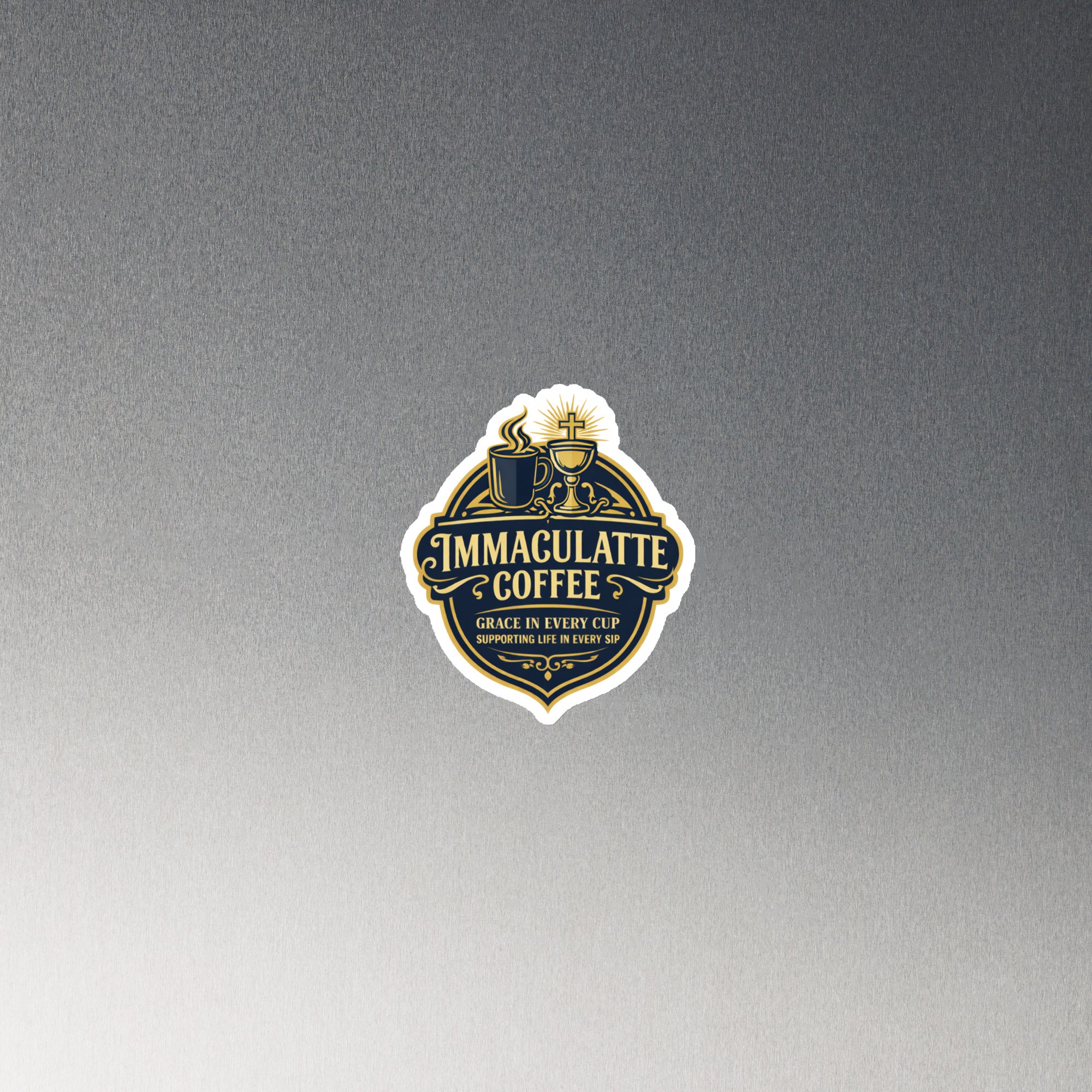 Immaculatte Coffee Magnet – Grace in Every Cup Faith Magnet