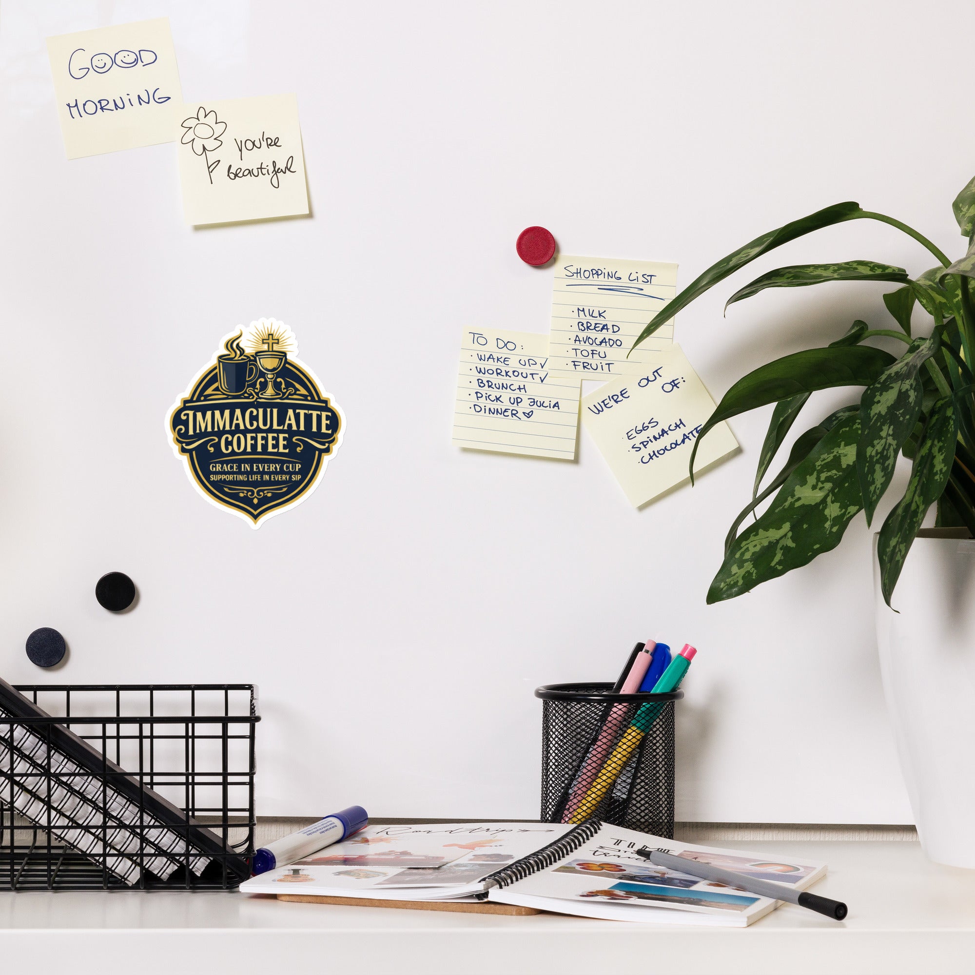 Immaculatte Coffee Magnet – Grace in Every Cup Faith Magnet