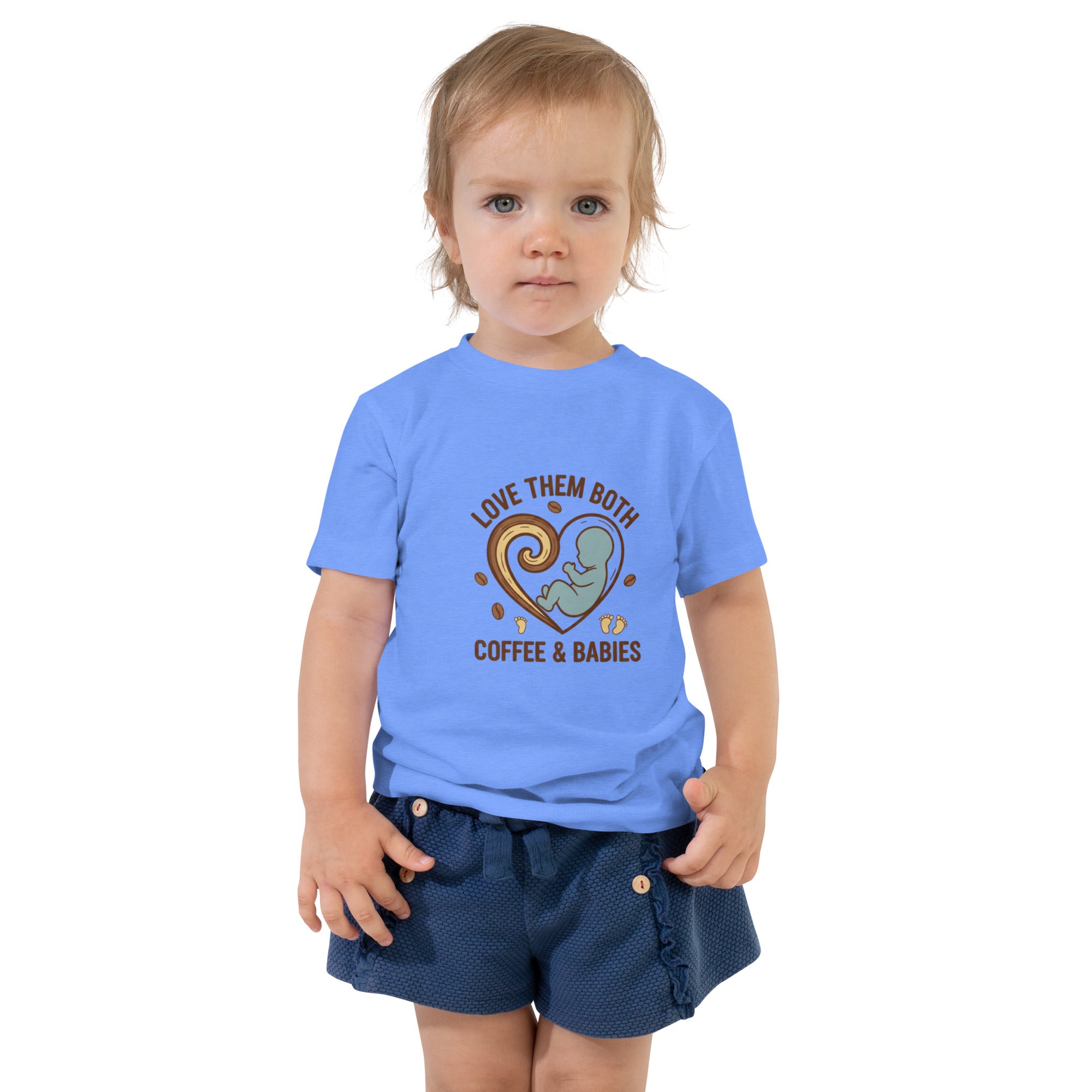 Love Them Both Coffee and Babies Toddler Shirt – Cute Toddler Apparel