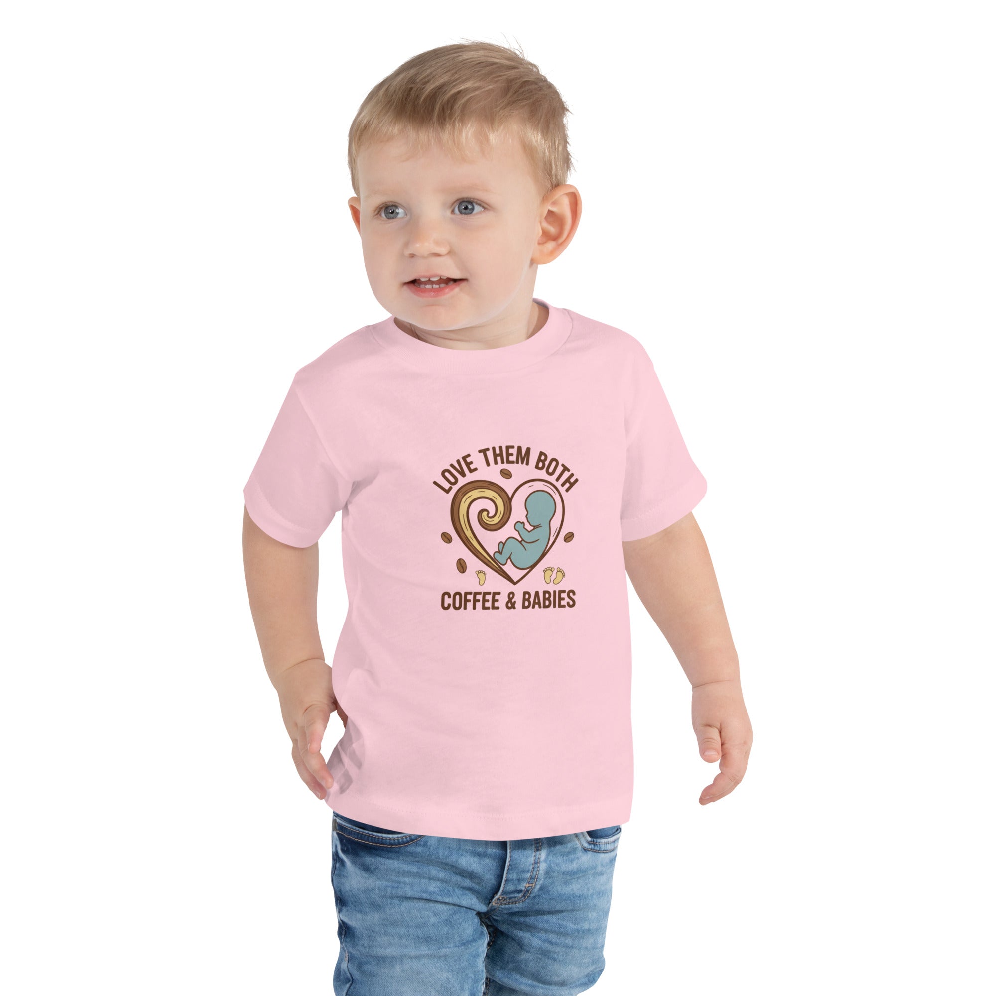 Love Them Both Coffee and Babies Toddler Shirt – Cute Toddler Apparel