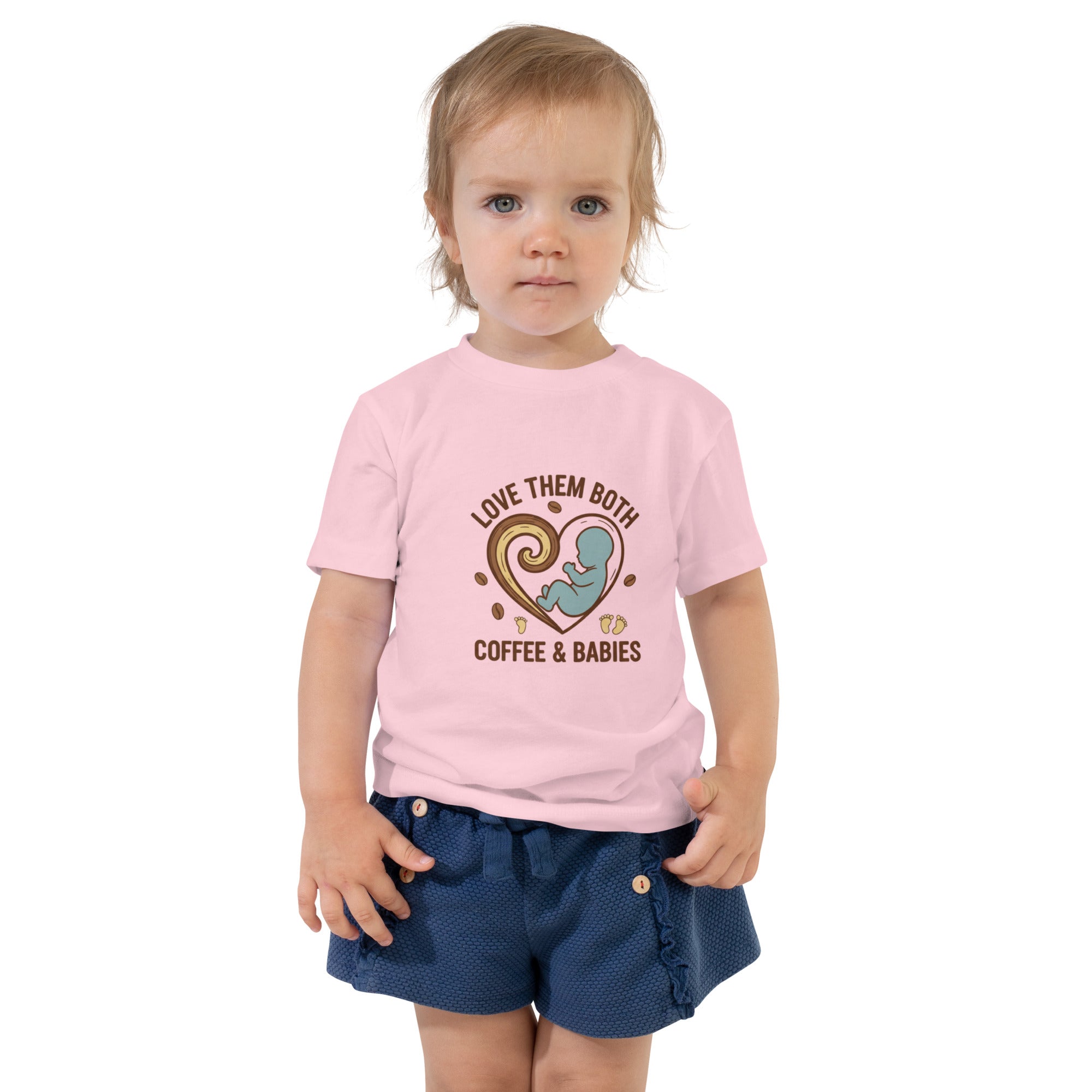 Love Them Both Coffee and Babies Toddler Shirt – Cute Toddler Apparel