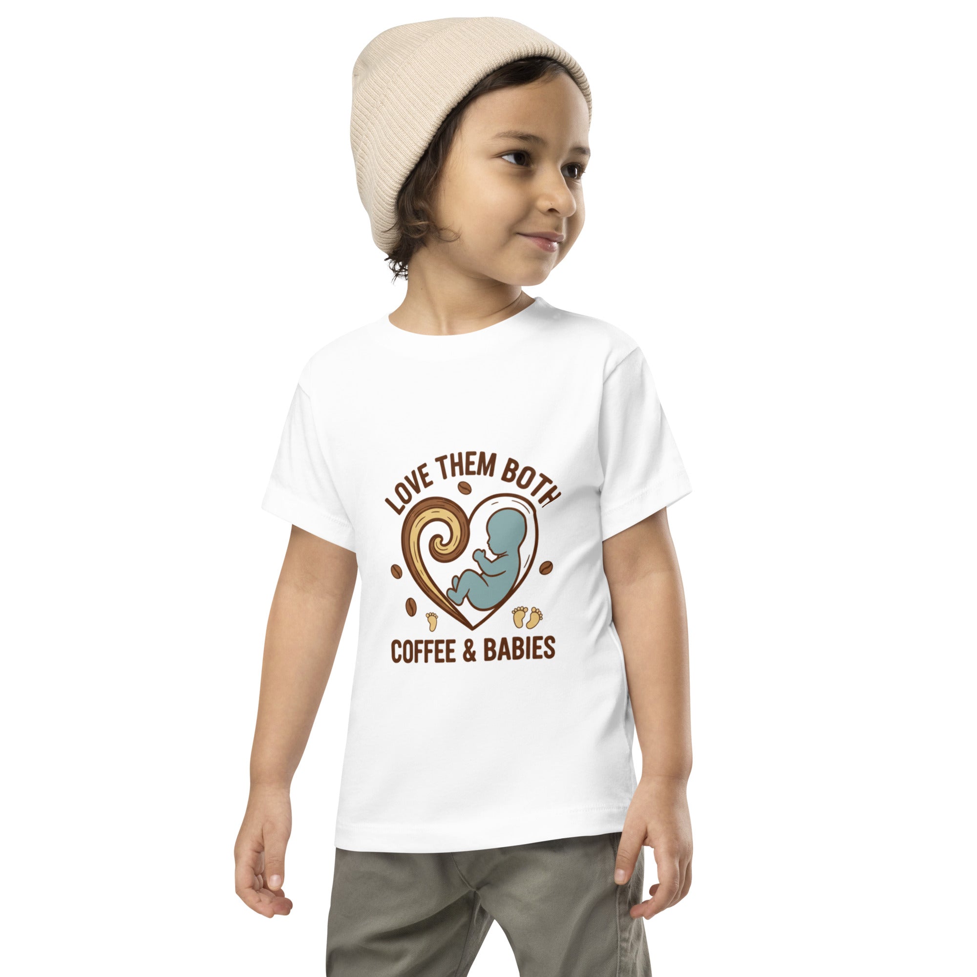 Love Them Both Coffee and Babies Toddler Shirt – Cute Toddler Apparel