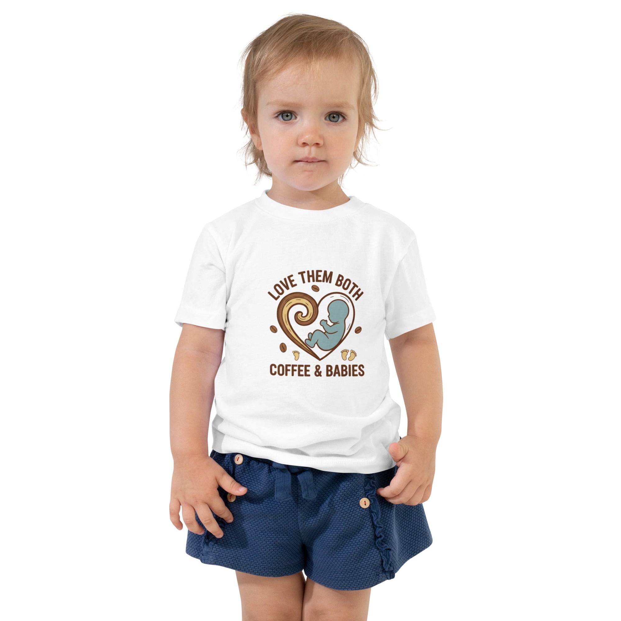 Love Them Both Coffee and Babies Toddler Shirt – Cute Toddler Apparel